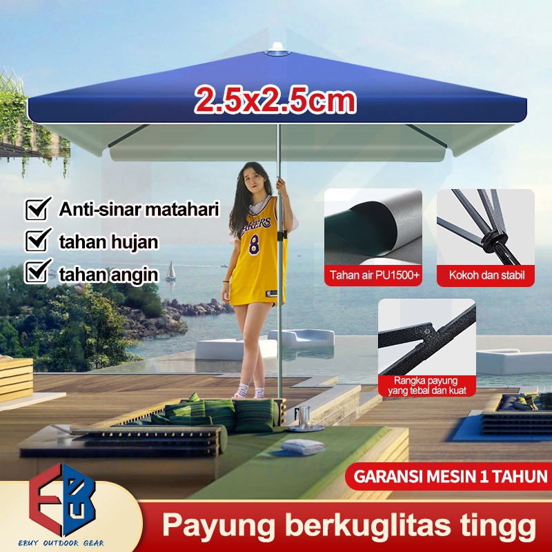 [Baru] Payung Tenda 2.52.5 Cm An Taman/Double Layer Tenda Cafe An Payung Tenda/Tenda Gerobak Bazar