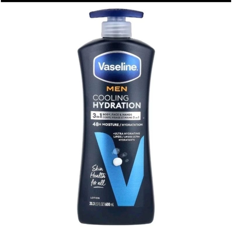 Vaseline Men Cooling Lotion 600 ml + Vaseline Jelly