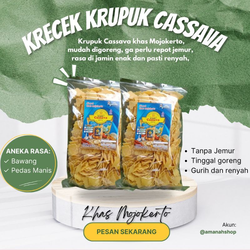 

Krecek krupuk singkong Cassava (mentah) khas Mojokerto. Murah, Gurih dan Renyah.