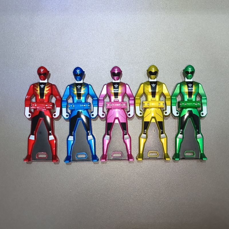Ranger Key Gokaiger Metallic Editon Hologram Power Ranger Key Red, Blue, Yellow, Pink, Green