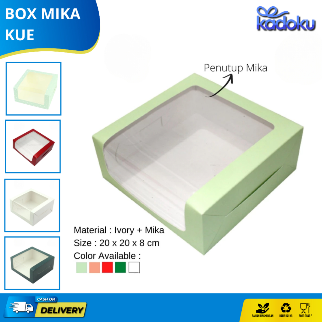 

Cake Box I Kotak Mika Brownies I Kotak Kue Box Mika Frame Tebal Murah I Box Nasi Jajan Mika HC10