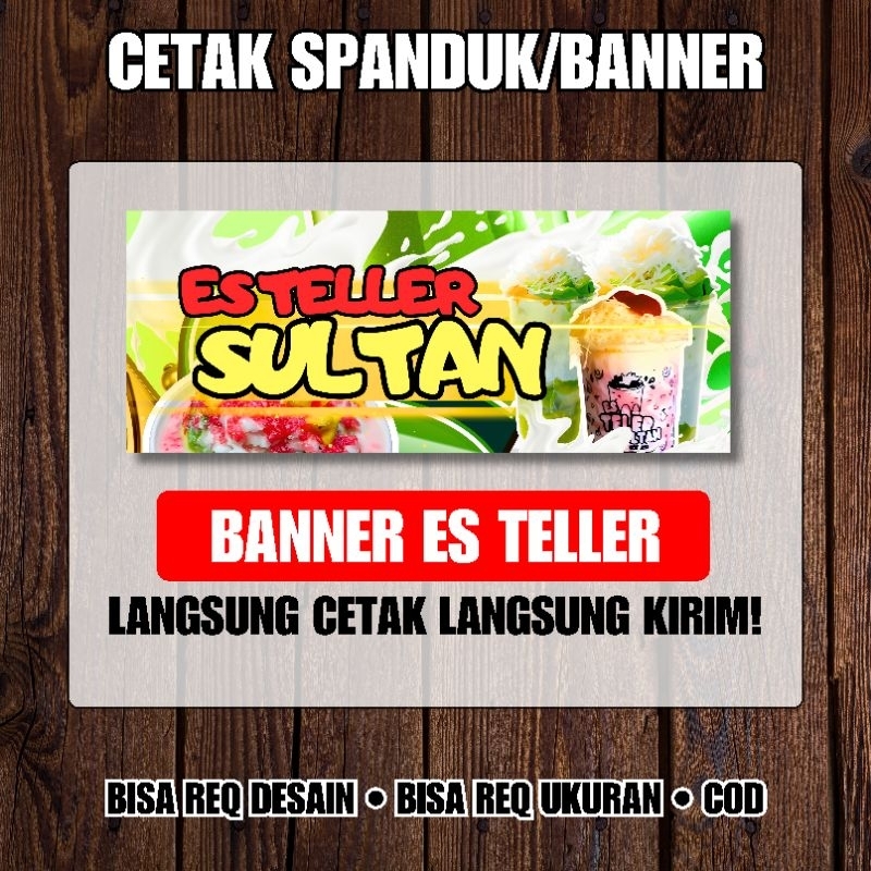 SPANDUK ES TELER SULTAN BANNER ES TELER CREAMY BANNER ES TELLER CETAK SPANDUK CETAK BANNER ES TELER