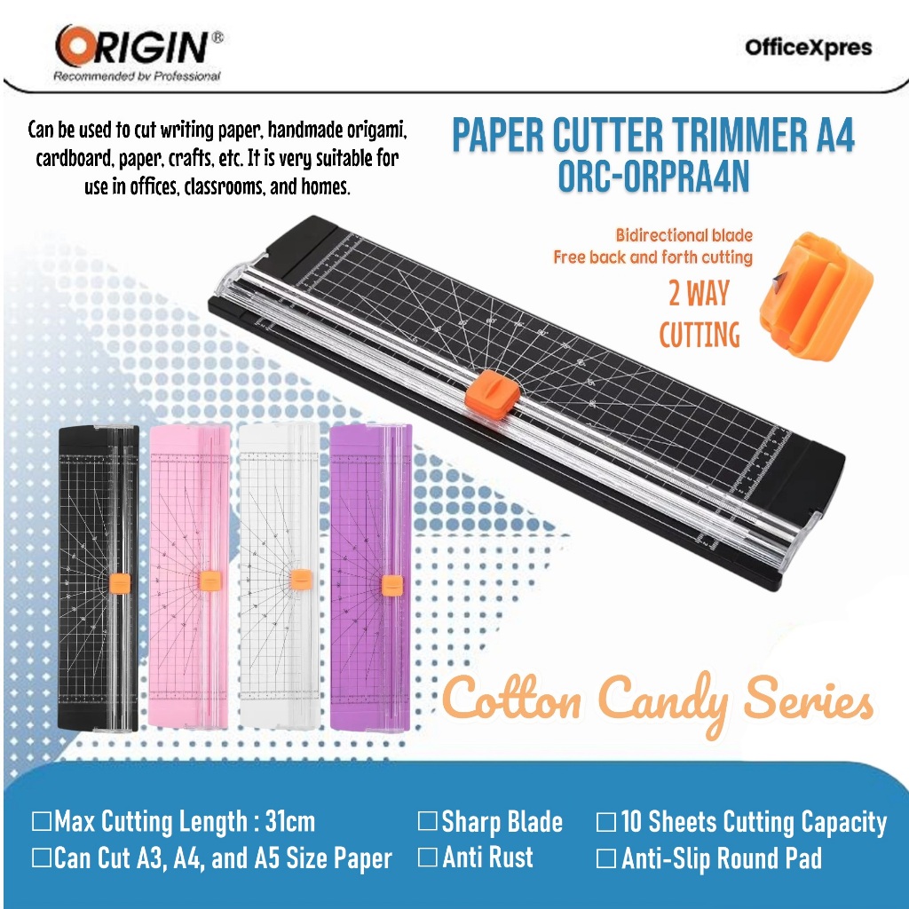 

Paper Cutter Trimmer A4 2 Way Cutting / Pemotong Kertas Portable A4 / Paper Trimmer / Sliding Paper Cutter