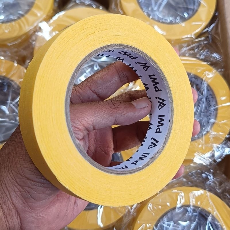 

Solasi kertas/masking tape PWI kuning 22mm ≥50meter