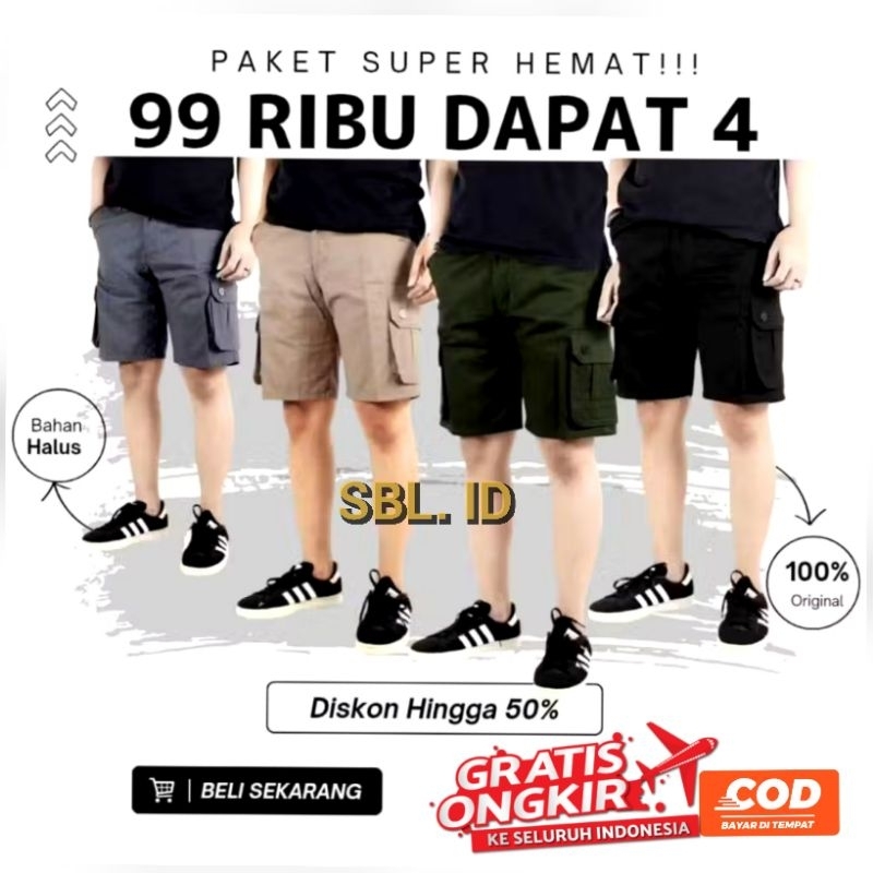 PROMO SUPER DISKON CELANA PENDEK CARGO PRIA DEWASA PREMIUM DISTRO | CELANA PENDEK COWOK HIKING GUNUN