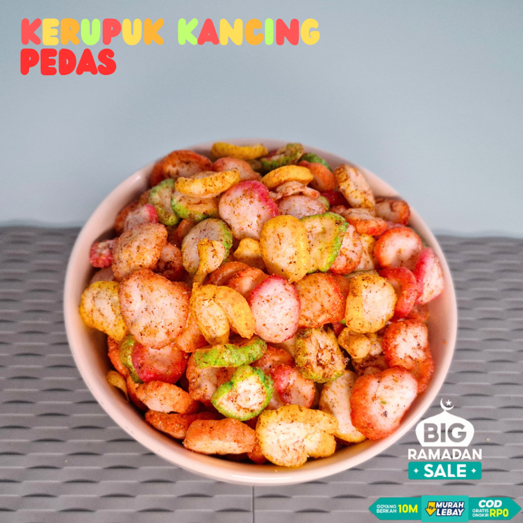 

Kerupuk Kancing Pedas 250g