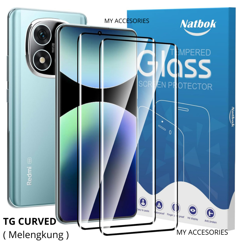 TG CURVED MELENGKUNG Full Glue XIAOMI POCO X7 5G / Redmi Note 14 Pro 14Pro+ 13 Pro+ Tempered Glass K
