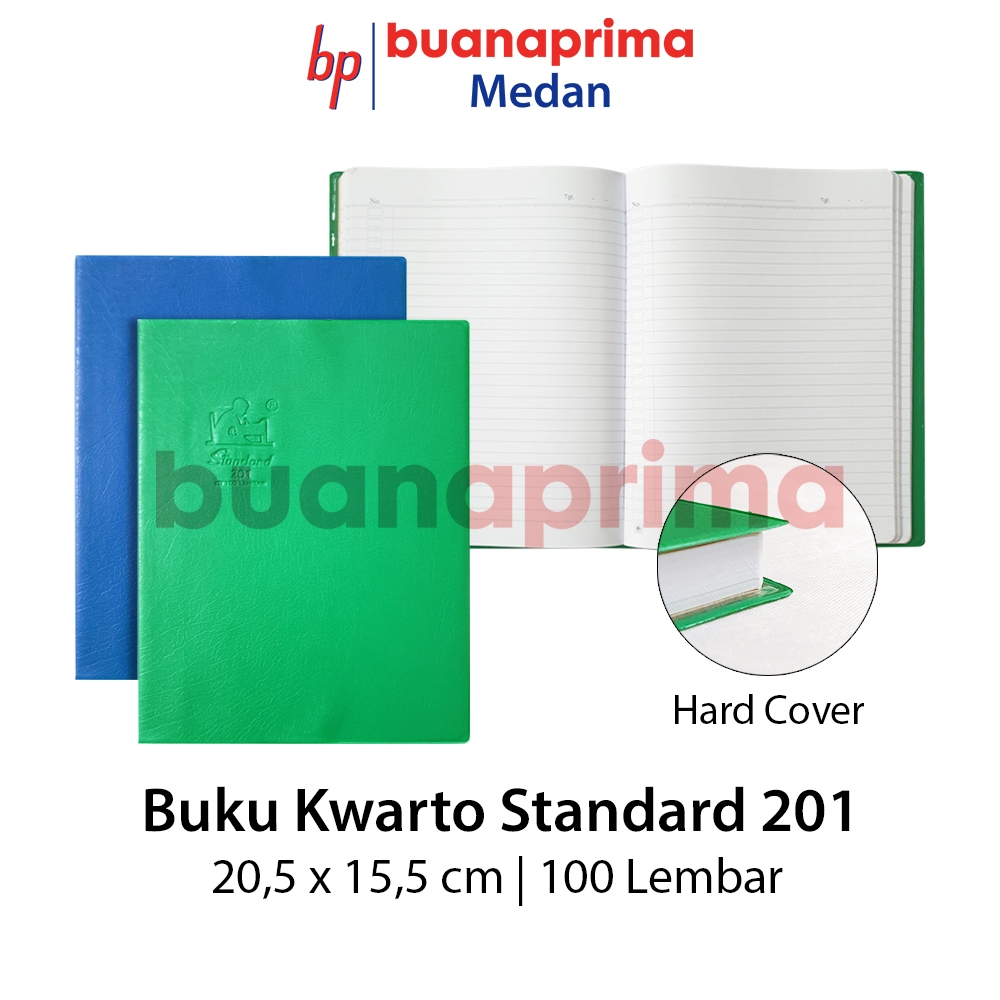 

Buku KWARTO HARD COVER PLASTIK STANDARD 201 isi 100 Lembar Quarto A5 Notebook
