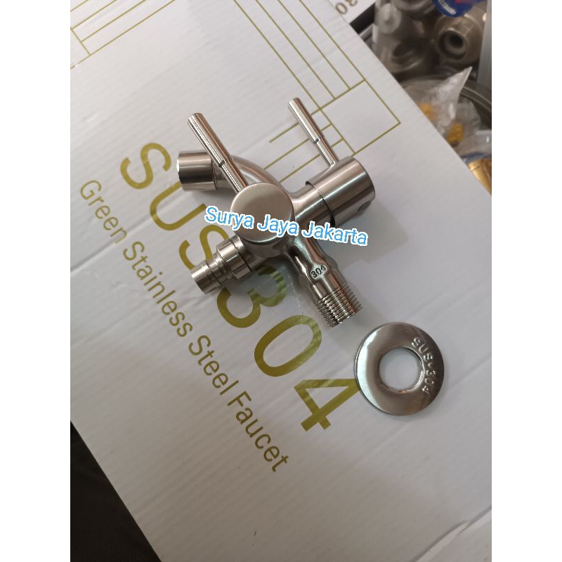 PROMO Kran cabang stainless 304 / Kran cabang shower stainless / Keran cabang stainless / Keran show