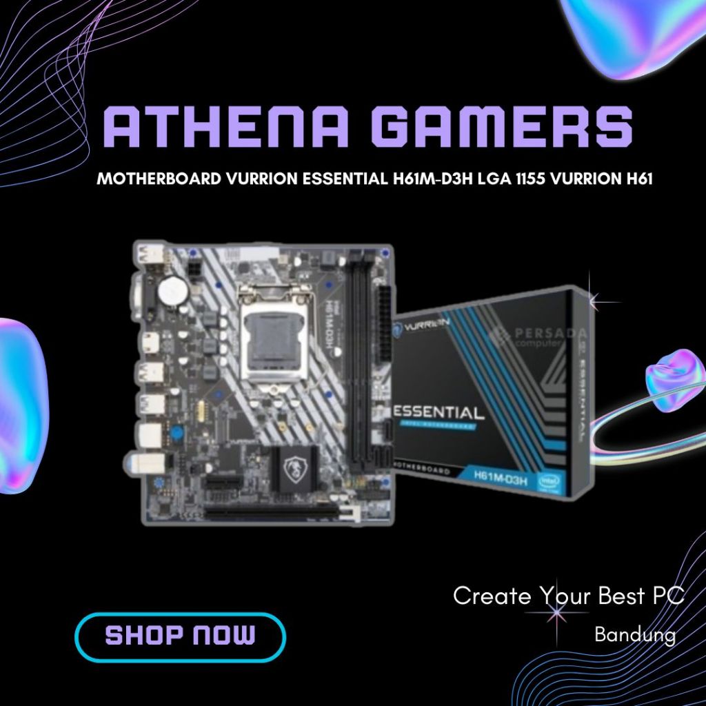 MOTHERBOARD VURRION ESSENTIAL H61M-D3H LGA 1155 VURRION H61 | Athena Gamers
