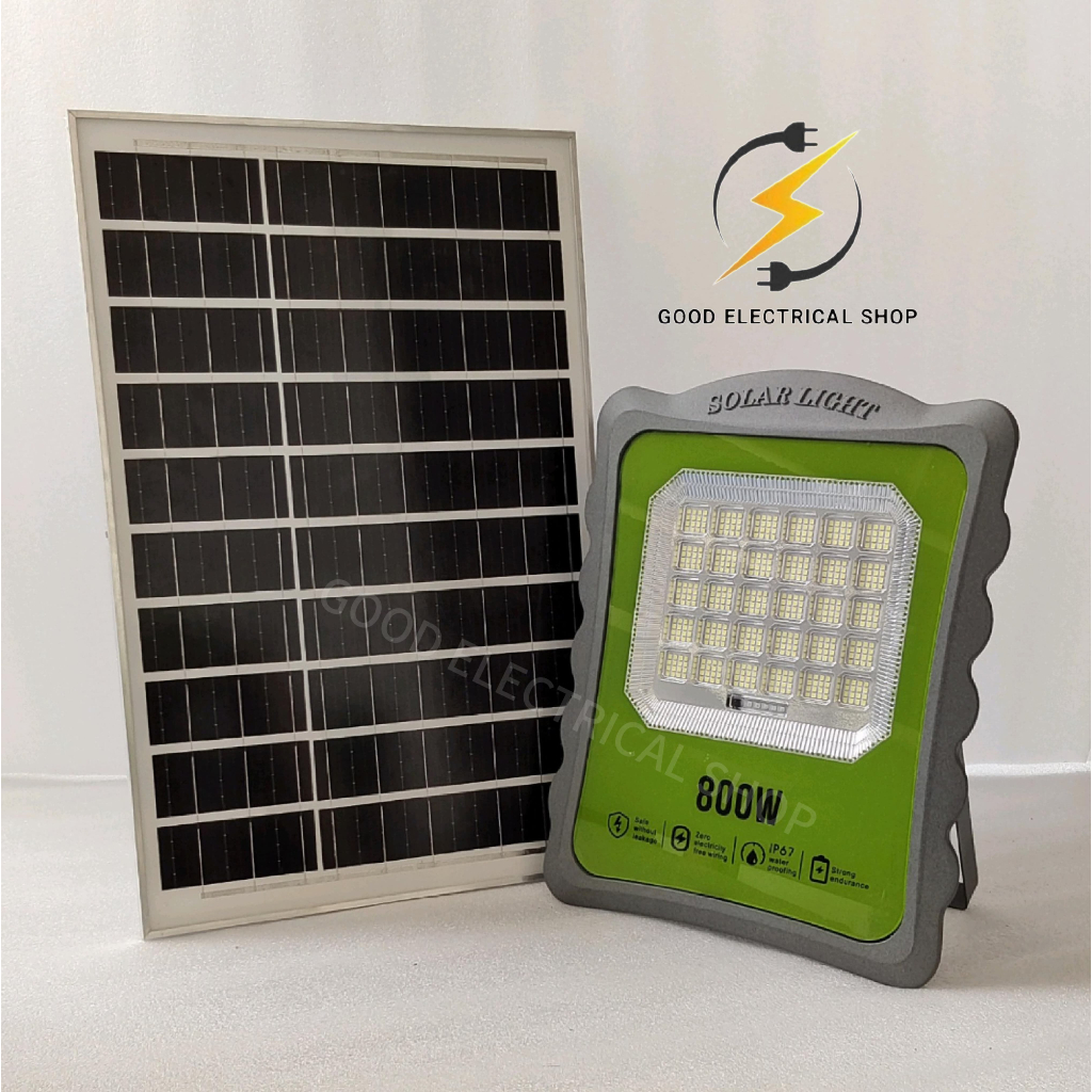Lampu Solar Emergency Sorot 800W IP67 Solar Panel Light Tenaga Surya 6000k