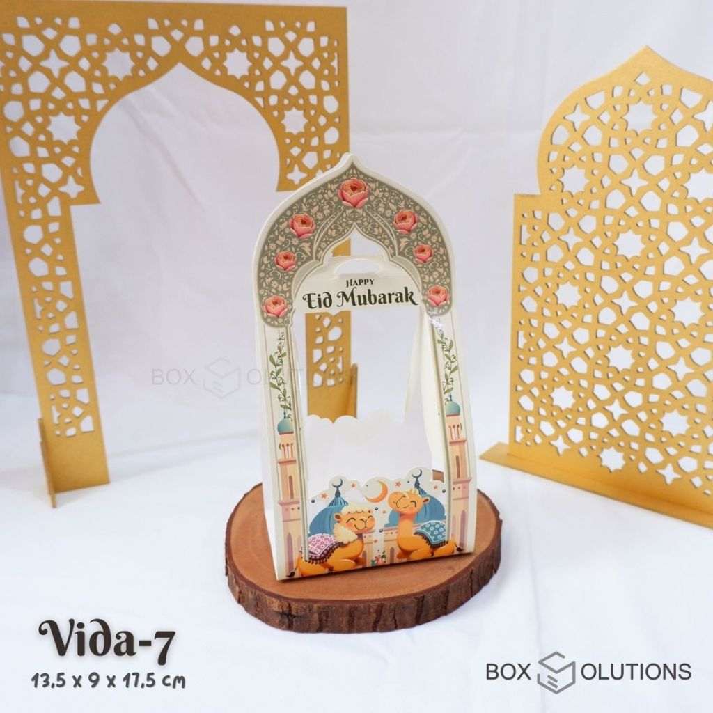 

[isi 12] box vida-7 lebaran / box hampers eid / box 1 jar jinjing idul fitri - 13,5x9x17,5 cm