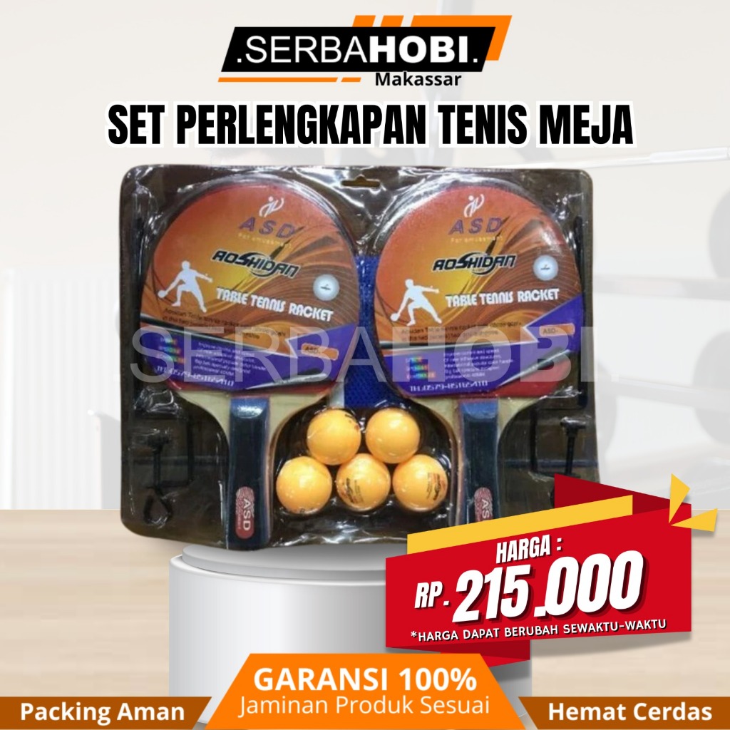 Set Perlengkapan Tenis Meja BET 4pcs, Net, Tiang, Bola, Tas Berkualitas / Set Perlengkapan Tennis me