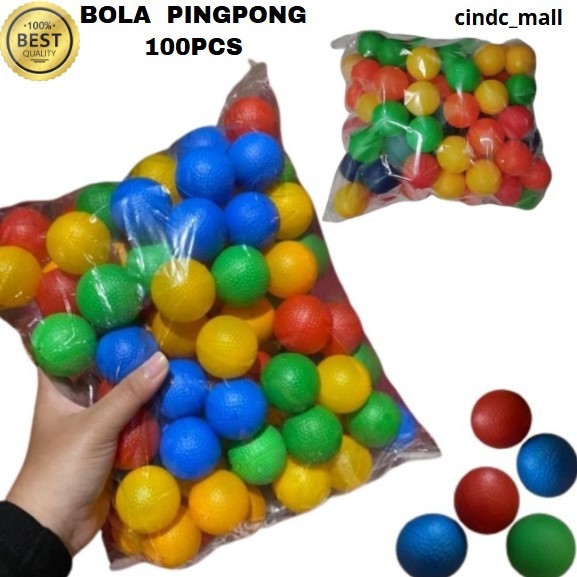 100 Pcs Bola Ping Pong Mainan / Bola Pingpong Plastik Mandi Bola