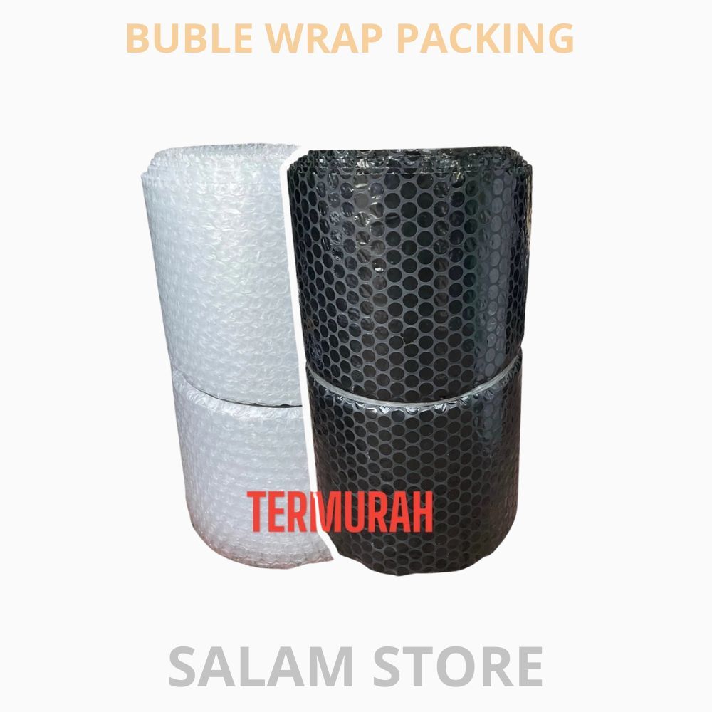 

BUBBLE WRAP BUBLE WRAP ROLL 50 X 30CM , READY WARNA HITAM / PUTIH