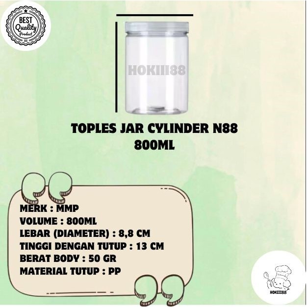 Toples Jar 800ml plastik / 800gr / toples jar cylinder 800ml tebal / toples tebal / toples tabung 80