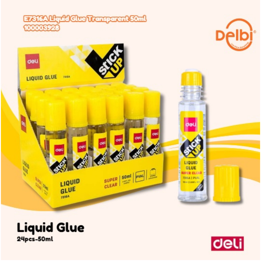 

DELI E7316A Liquid Glue Transparent 50ml LEM DELI E7316A Liquid Glue Transparent 50ml LEM