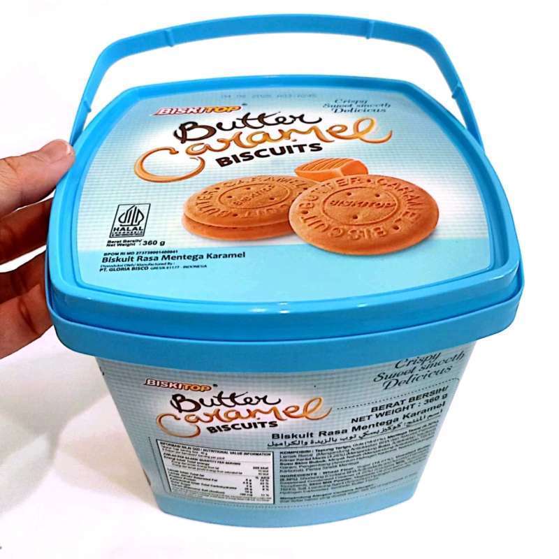 

BISKITOP BUTTER CARAMEL BISCUIT 360GR KEMASAN EMBER/BUCKET