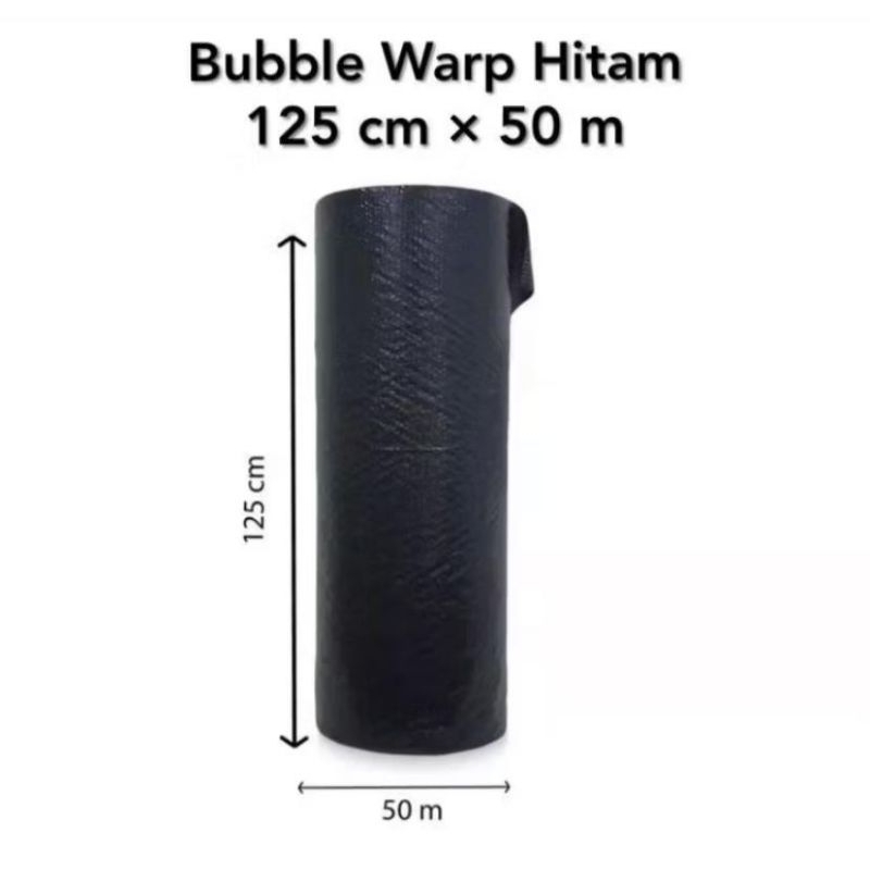 

Bubble Warp Hitam 1 Roll 125cm x 50m Alat Perlindungan Paket Produk Waterproof Premium