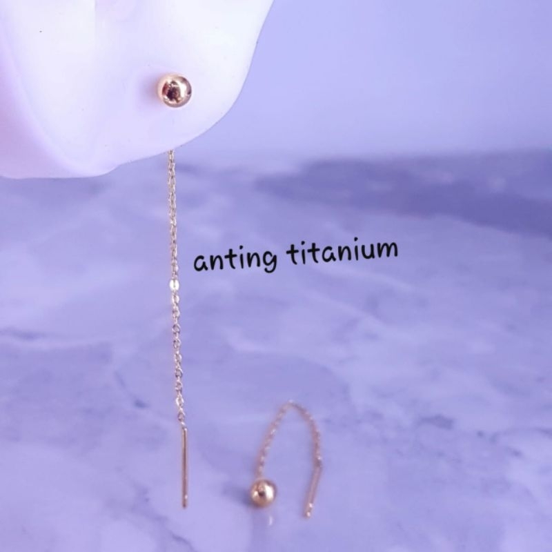 Anting Titanium Panjang/Kerabu Dewasa Model Korea/Accessoris Dewasa/ Fashion Wanita