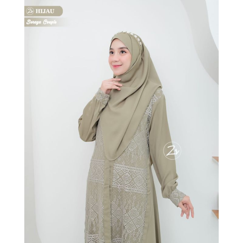 SERAYA DRESS BY ZR/Gamis Seraya Mix Brukat Ori By ZR/Gamis Terbaru 2025