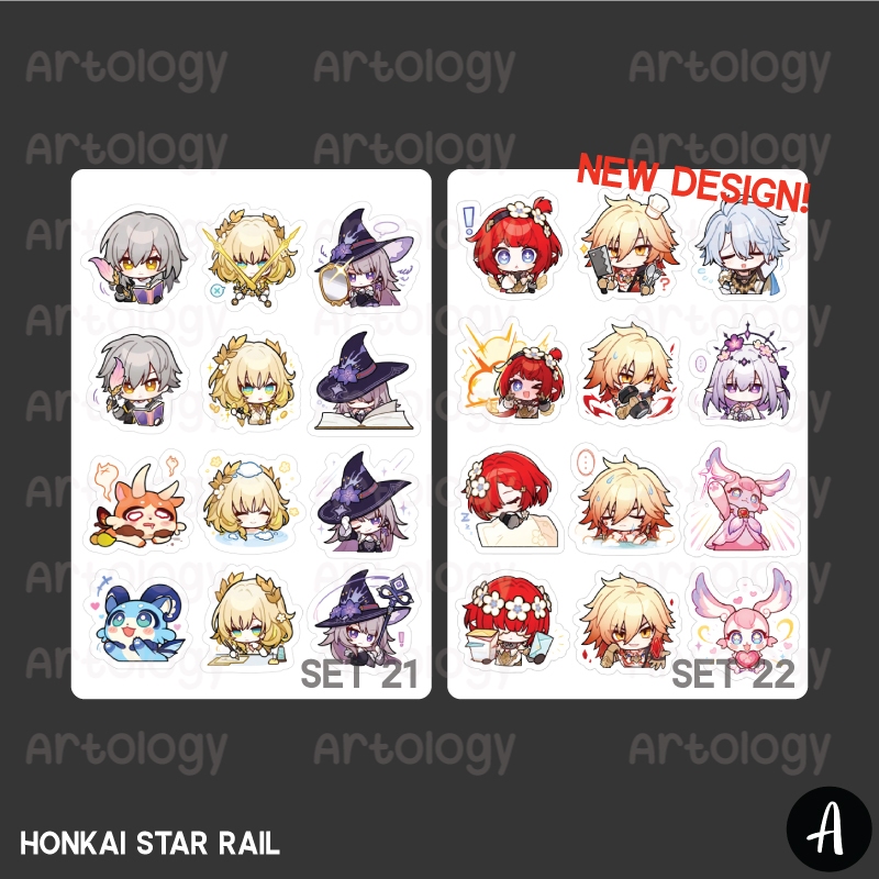 

Sticker Set Honkai Star Rail HSR Starrail - Kiss Cut Tinggal Tempel Chibi Pompom March Himeko Kafka Blade Dan Heng Astral Express Acheron Aventurine Jing Yuan Sunday Robin Firefly Fei Xiao Tingyun Fugue Sparkle Ruan Mei Herta Anime Mihoyo Hoyoverse
