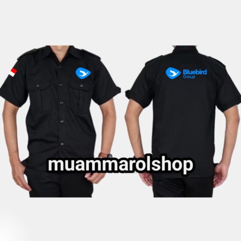 kemeja bluebird kemeja sopir taksi bordir