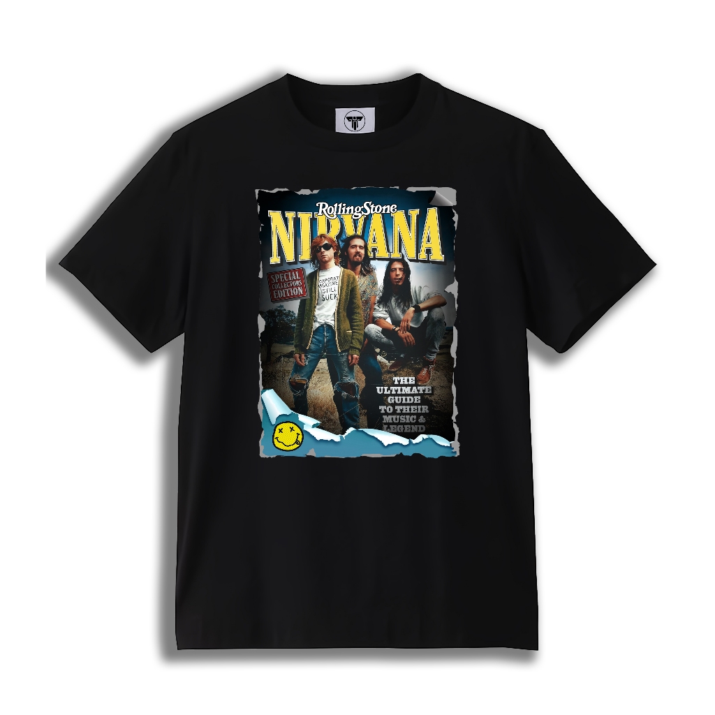 T-shirt NIRVANA - Nirvana x Rolling Stone _Ripped | Kaos Band NIRVANA Premium