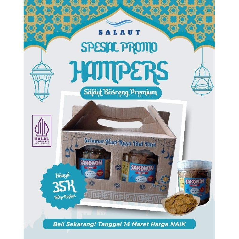 

Hampers Basreng Salaut Isi 2 Toples 600 ml