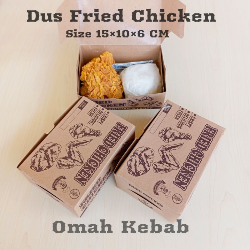 

Dus fried chicken / Box fried chicken / Kemasan fried chicken / Dus ayam geprek