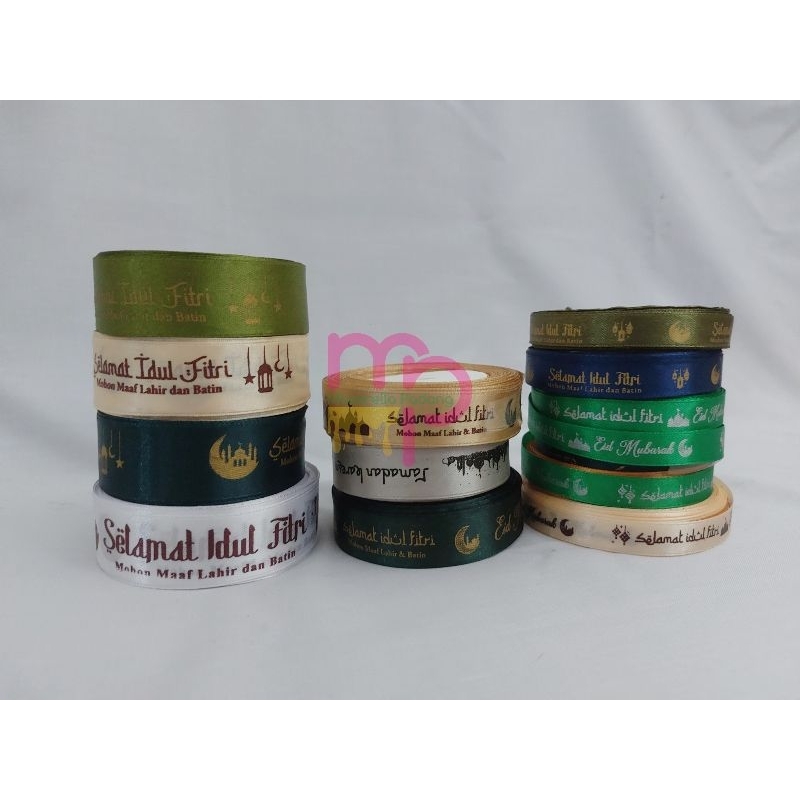 

Pita satin idul fitri per meter lebar 1,2 cm 2 cm 2,5 cm