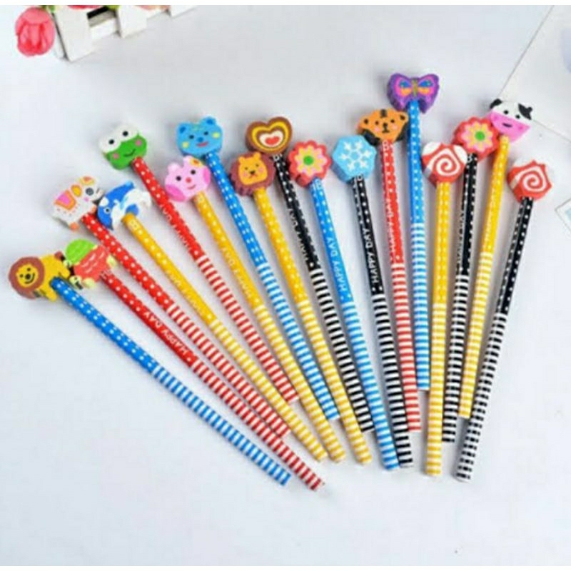 

Pensil Penghapus Karakter Pencil Alat Tulis Cute Free Penghapus Motif Lucu