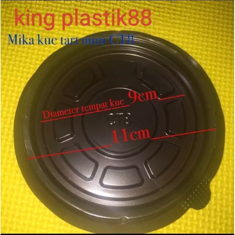 isi 10pcs MIKA CT8 box plastik tempat kue cake bolu tart ulang tahun tumpeng kecil mini bulat coklat