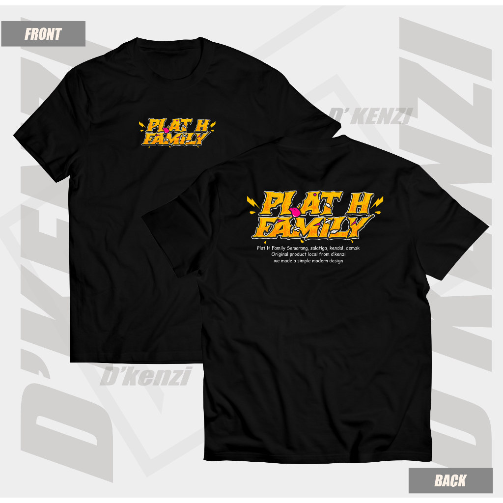 Kaos Plat H Family Semarang Salatuga Kendal Demak Bahan katun adem nyaman enak dipakai