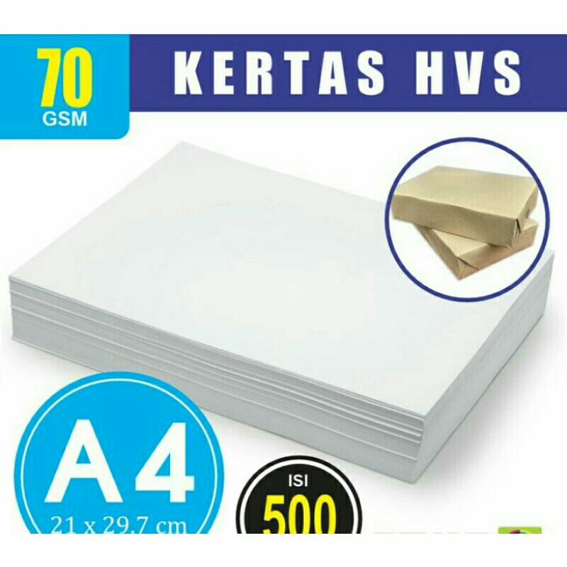 

Kertas HVS 70 GSM A7 A6 A5 A4 - 1 RIM