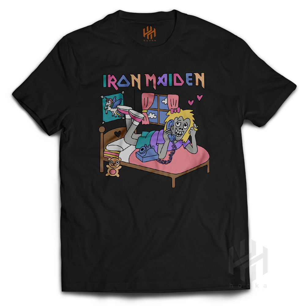 Kaos Metal Iron Maiden Cartoon Tshirt Bootleg Baju Band Kartun