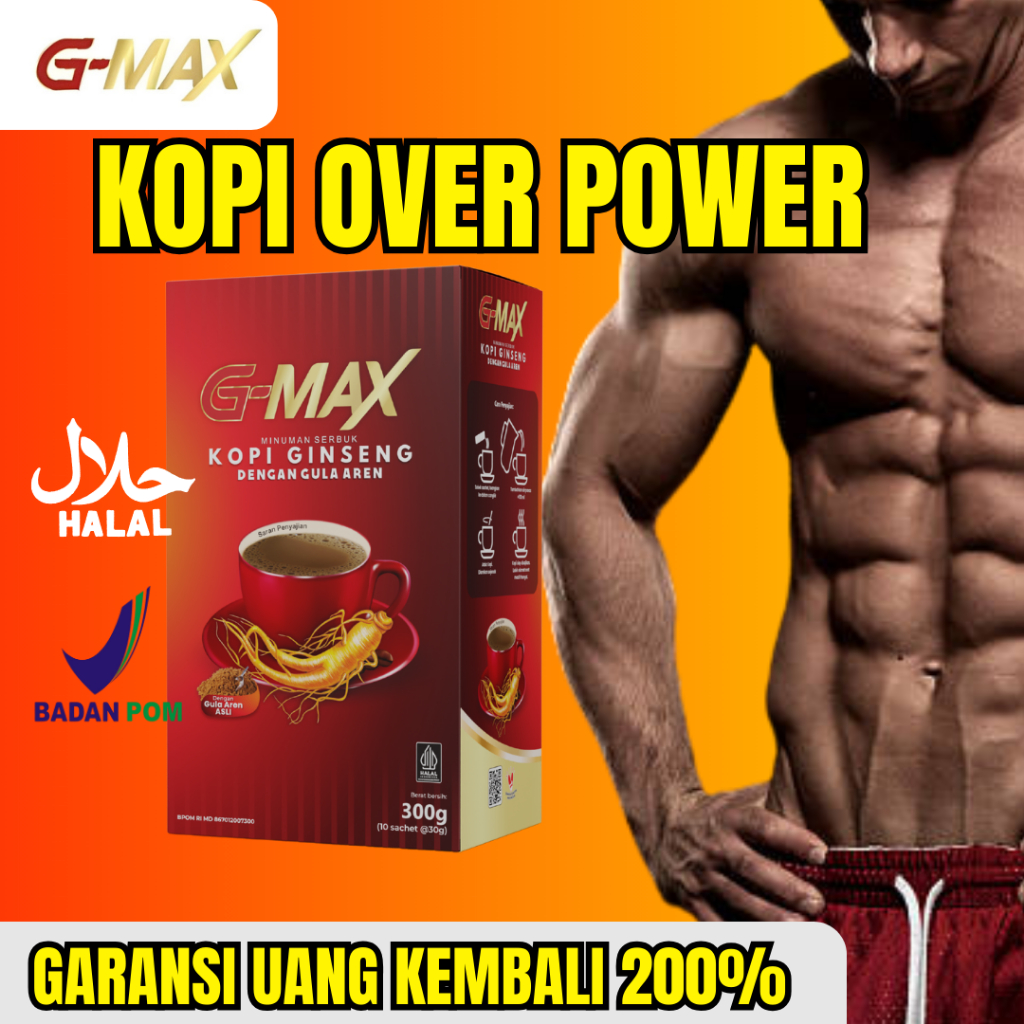 

G-MAX box sachet Minuman Serbuk Kopi dengan Gula Aren Halal & BPOM Terbukti Aman Ampuh