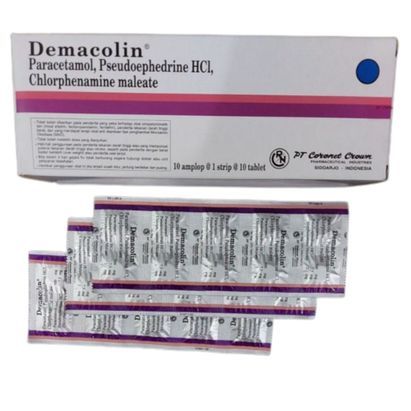 demacolin tablet untuk pilek