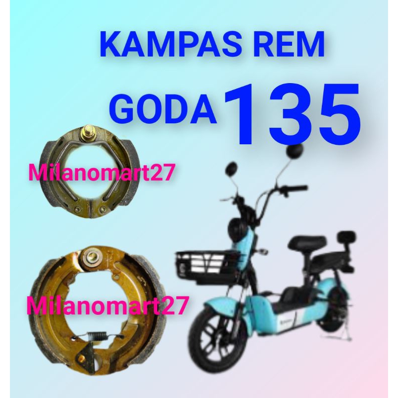 kampas rem goda 135 kampas rem sepeda listrik goda 135