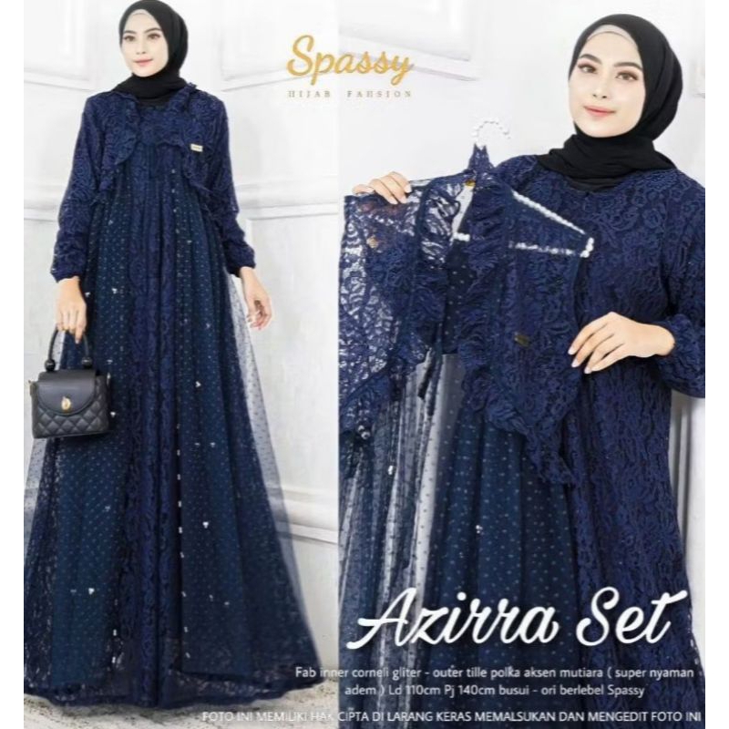 AZZIRA SET GAMIS BRUKAT MEWAH