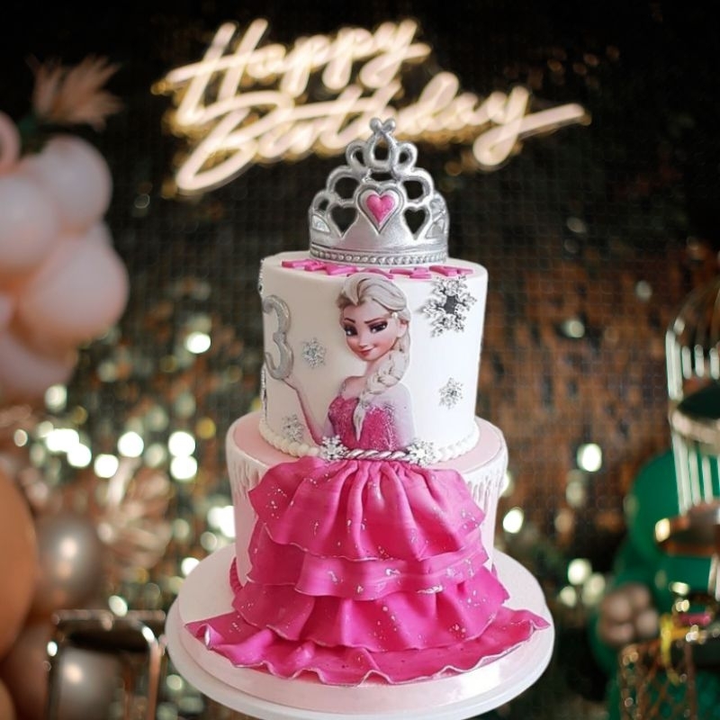 

frozen cake birthday//customcake/fondant cake/full fondant