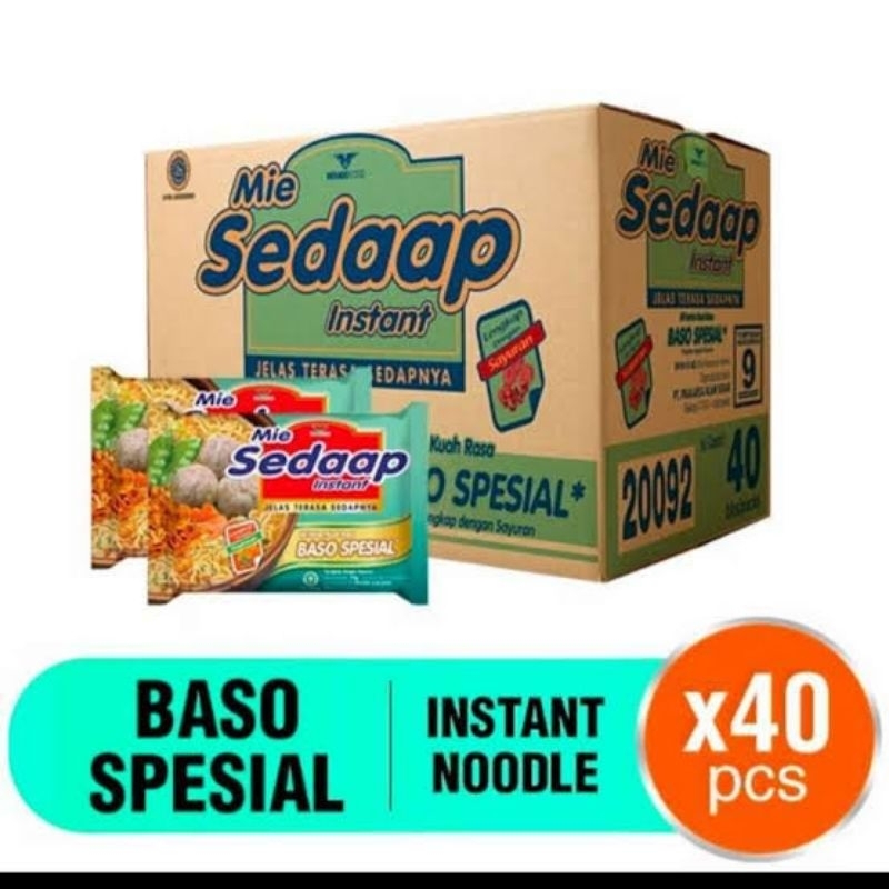 

mie sedap rasa baso spesial 1 dus isi 40 pcs