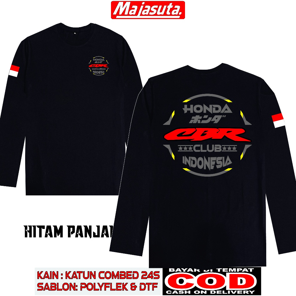 KAOS HONDA CBR OLD CLUB M4 KATUN COMBED 24S BISA COD KAOS KEREN KAOS DISTRO