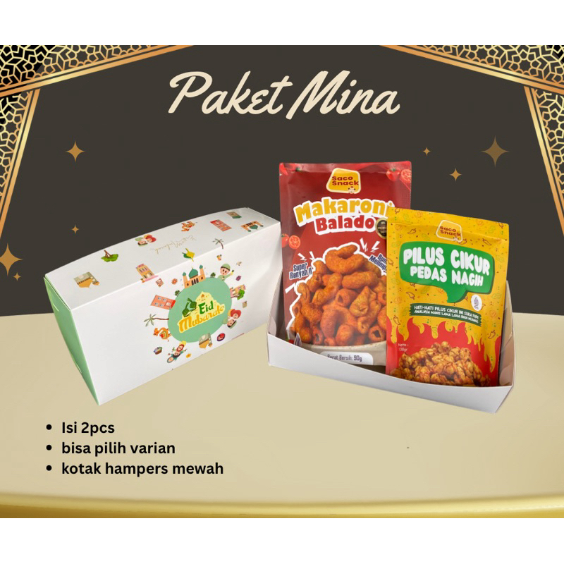 

[Paket Mina 3 All snack] hampers lebaran 2025 paket lebaran parsel hemat ekonomis gift lebaran murah idul fitri