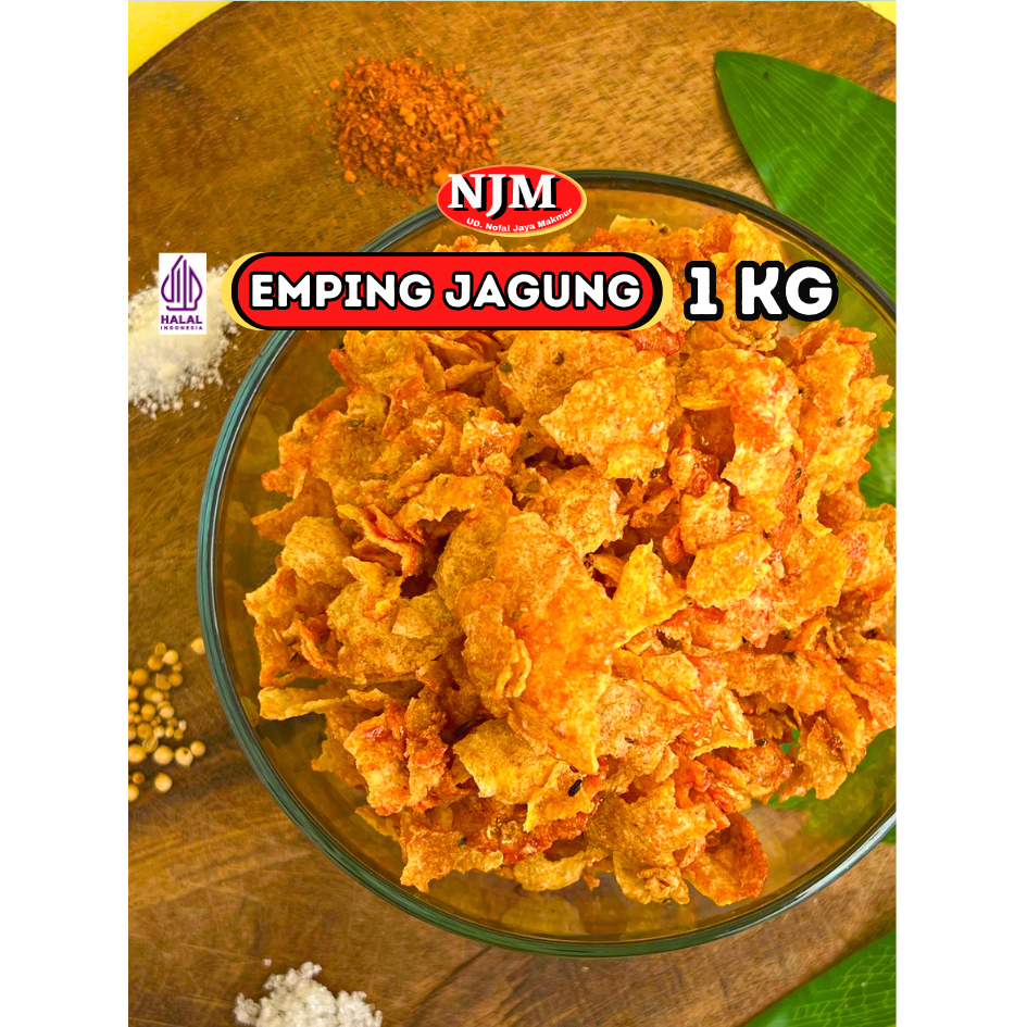 

Emping Jagung Pedas Manis 1000gr (1kg)