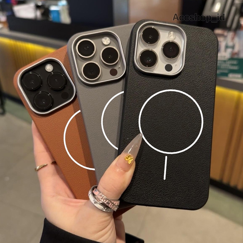 SOFTCASE LEATHER CASE THIN MAGSAFE FOR OPPO A1 A1K A3 Pro Nfc A3X A5 A8 A9 A15 A15S A16 A16E A16K A1