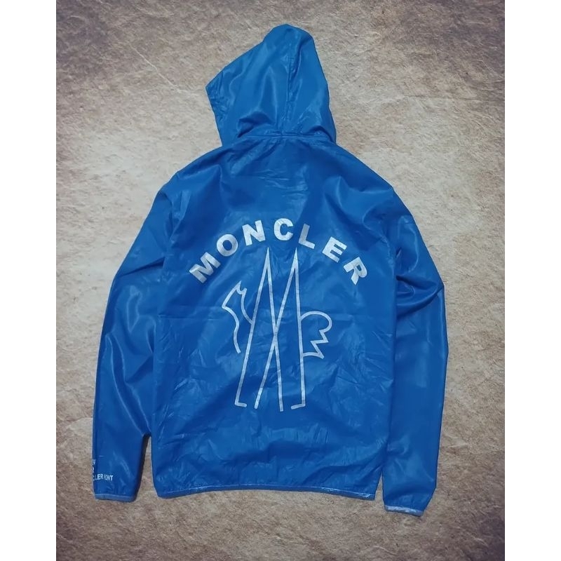 jaket running moncler big logo keren bekas second preloved