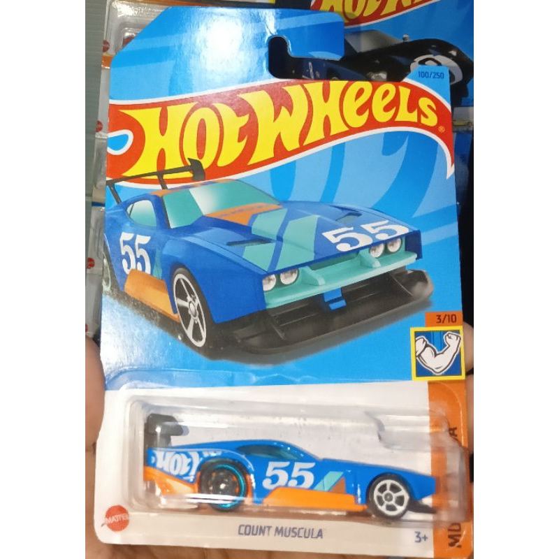 hotwheels count muscula blue