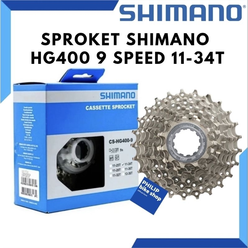 Sprocket Shimano Alvio Sora 9 Speed HG400 11-34T