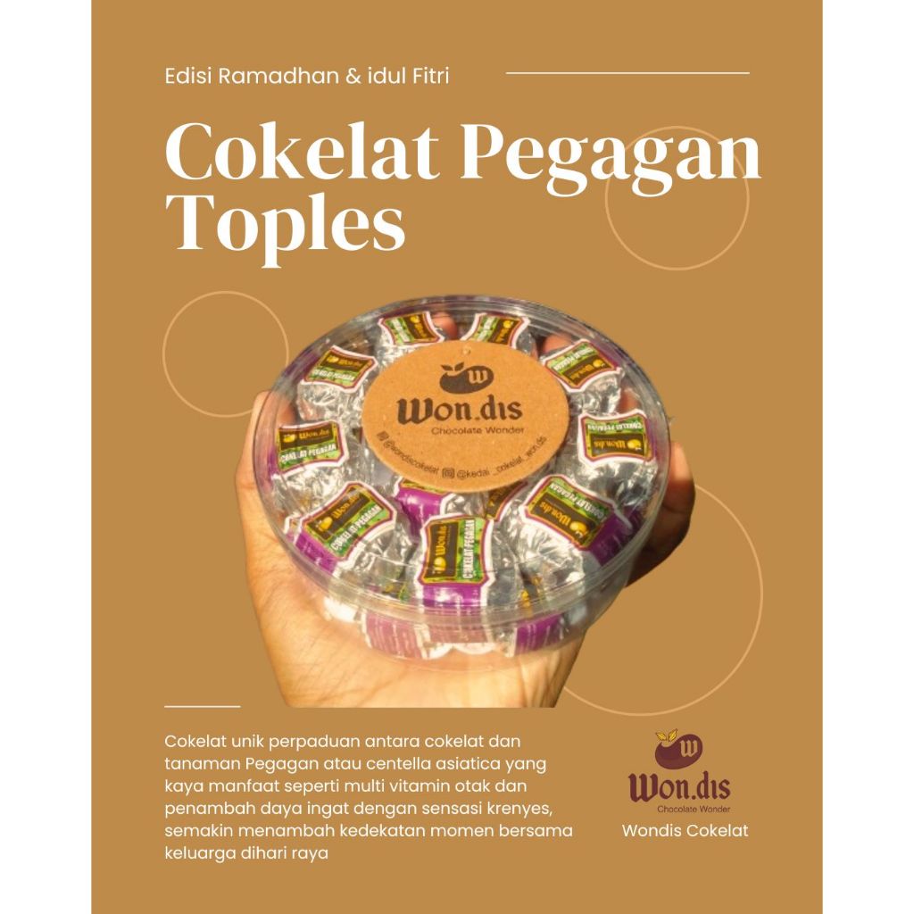 

Cokelat Pegagan Centela Asiatica Toples edisi Ramadhan dan Idul Fitri